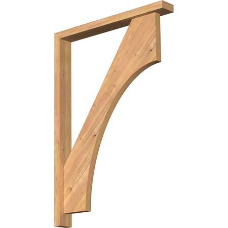 Ekena Millwork Westlake Block Smooth Bracket w/ Offset Brace, Western Red Cedar, 3 1/2"W x 28"D x 40"H BKT0402X28X40WTL05SWR